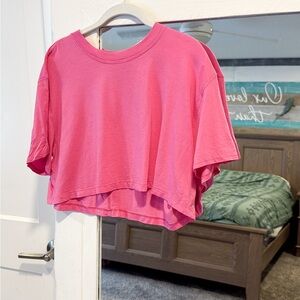 Lululemon Pink Crop Short Sleeve Tee 8